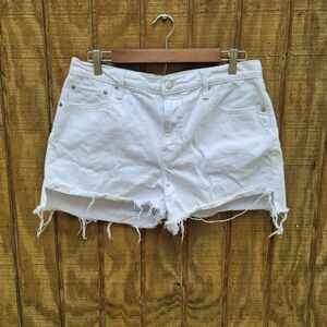 Pistola Nova High Rise White Denim Cut Off Distressed Jean Shorts Womens Size 29